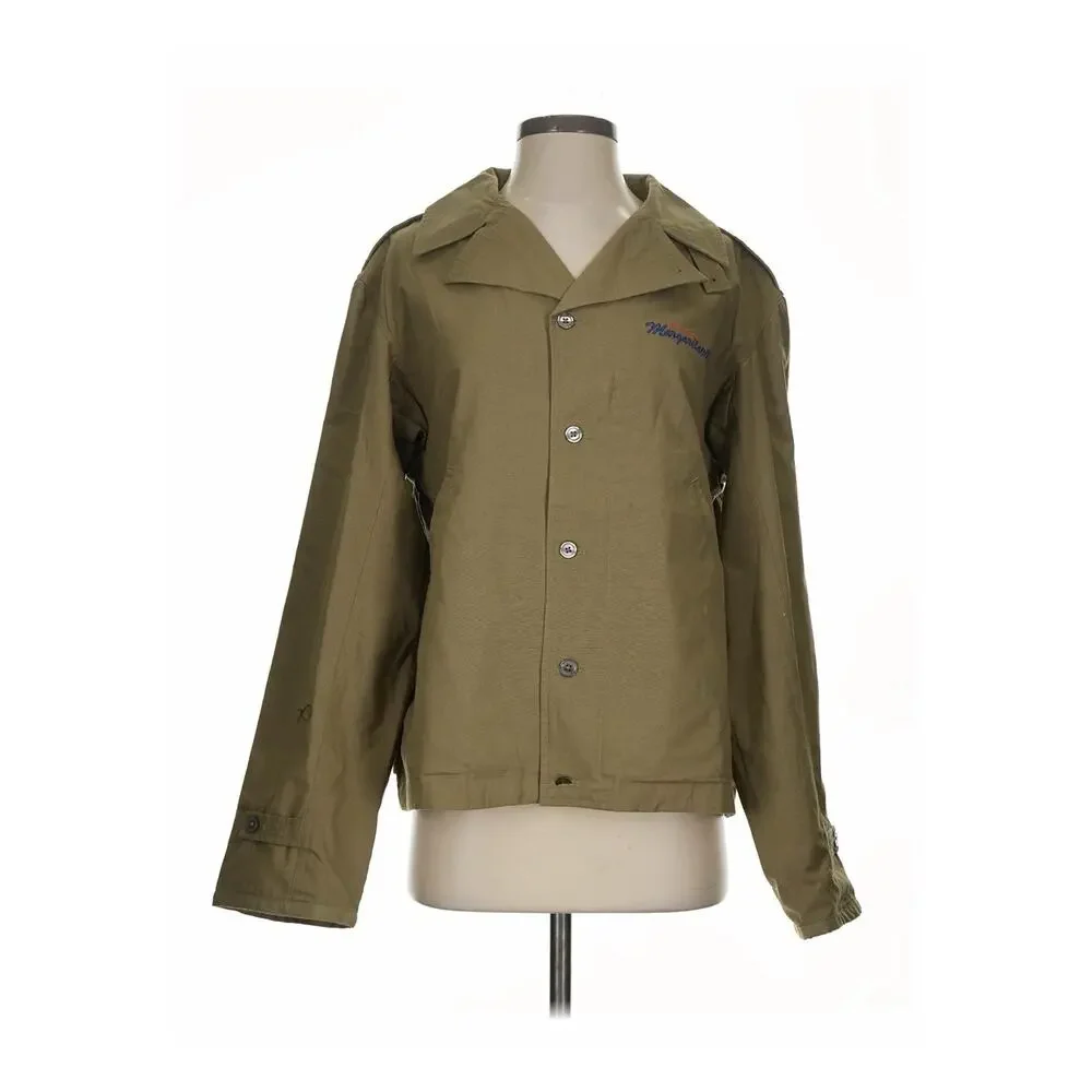 NWT margaritaville Icon Map Embroidered Map Green Barn Utility Bomber Jacket S